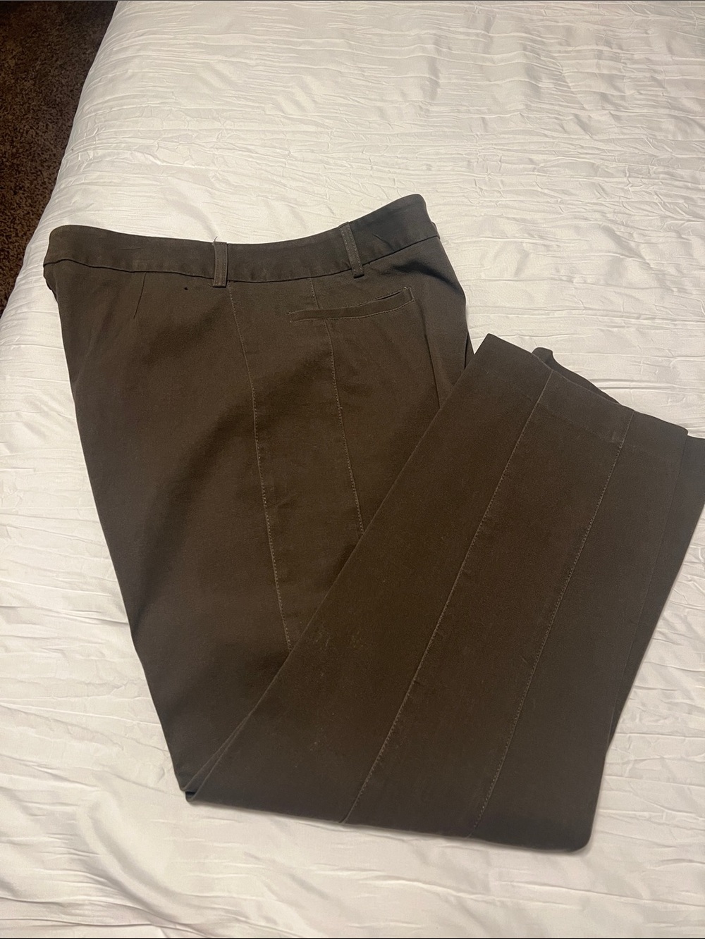 Elliott Lauren chocolate brown pants size 12.  Pant inseam is 26.5”